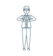 businessman elegant avatar character