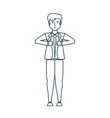 businessman elegant avatar character