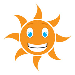 Isolated happy sun image. Vector illustration design