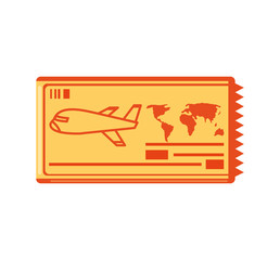 ticket airplane travel icon