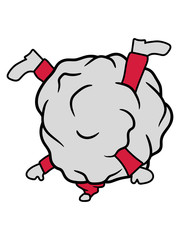 eingeschlossen weihnachtsmann junge weihnachten schnee kugel ball fussel rund kreis design clipart comic cartoon bollen kalt winter rollen cool