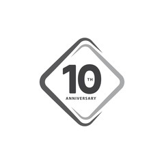 10 Year Anniversary Vector Template Design Illustration