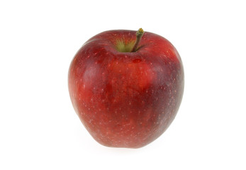 close up on red apple isolated on white background