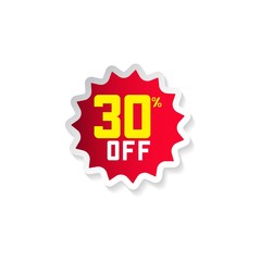 Discount 30% Off Vector Template Design Illustration