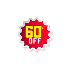 Discount 60% Off Vector Template Design Illustration