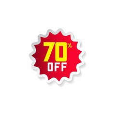 Discount 70% Off Vector Template Design Illustration