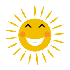 Isolated happy sun image. Vector illustration design