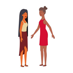 young women standing avatar character