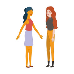 young women standing avatar character