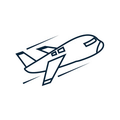 airplane travel isolated icon