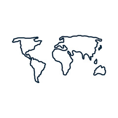 earth planet map icon