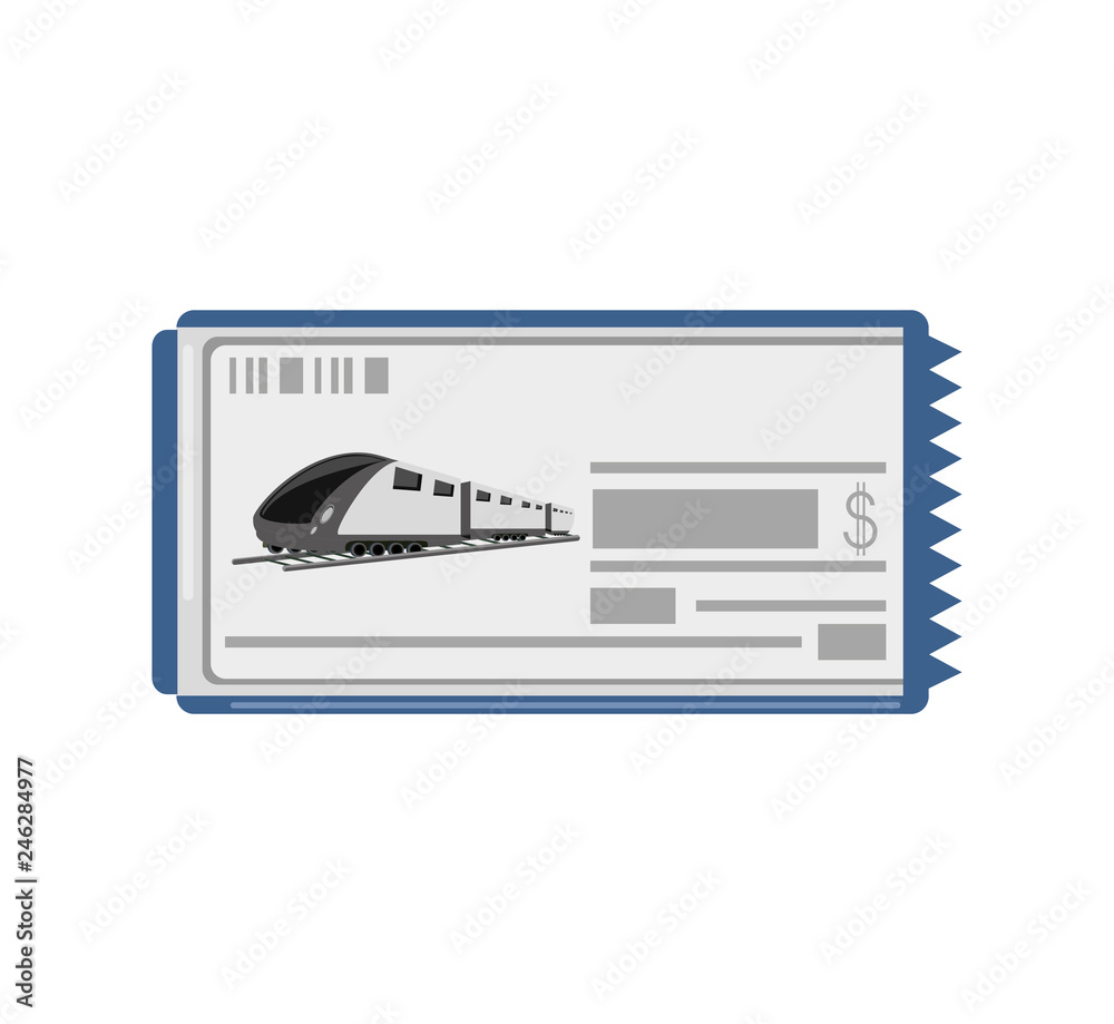 Wall mural fast train ticket icon