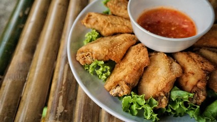 fried chicken with sauce