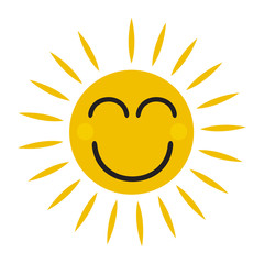 Isolated happy sun image. Vector illustration design