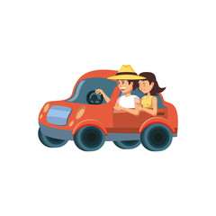 couple in car avatar character