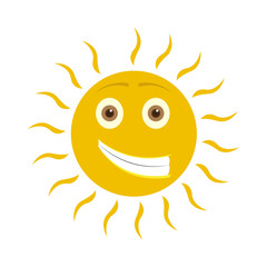 Isolated happy sun image. Vector illustration design