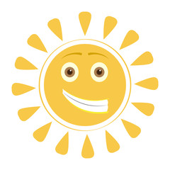 Isolated happy sun image. Vector illustration design