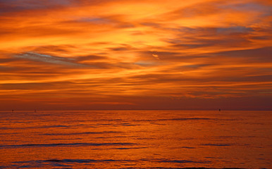 Burning sky after sunset, Florida