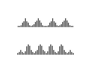 Sound wave logo template vector icon
