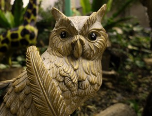 Stone Owl Statue