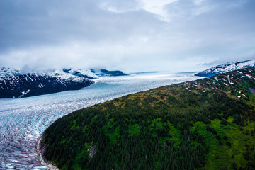 view of mountains and glacier