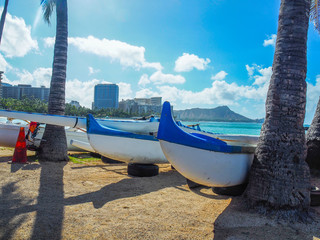 Canoes on the beach