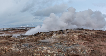 volcanic hot springs are active