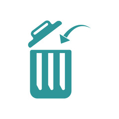 trash can logo icon design  template vector