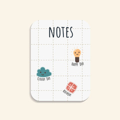 Colorful note pads illustration