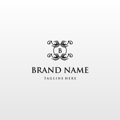 Letter B Frame Luxury Decoration Ornament Creative Abstract Business Logo