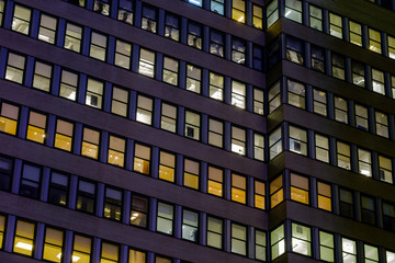 Obraz premium Rows of office building windows
