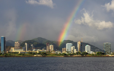 Rainbow over Honolulu