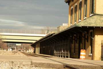 Naklejka na ściany i meble old railroad depot