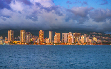 Skyline of Downtown Honolulu