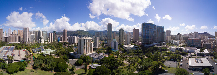 Aerial view of Waikiki