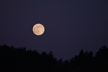 Fototapeta na wymiar Full moon phase, in Germany 2007