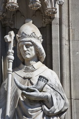 medieval statues ,cathedral in Cologne, Koln,Germany,2017