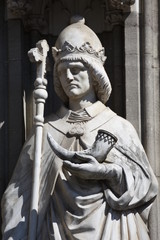 Obraz premium medieval statues ,cathedral in Cologne, Koln,Germany,2017