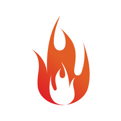 fire logo design template vector