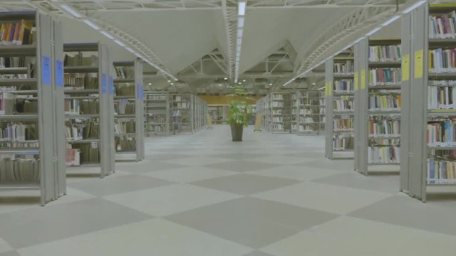 Main floor in a public library.