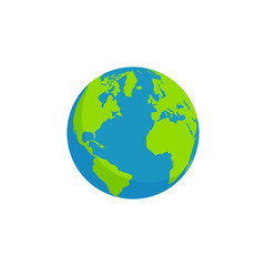 flat style globe design
