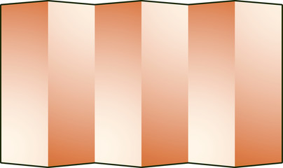 Copper folding screen