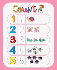 Math number count worksheet