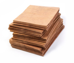 Envelope document stacks isolated on white background