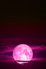 super snow pinkmoon back on night sky silhouette cloud