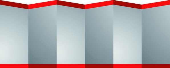Silver folding screen