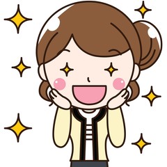 女性会社員OL-笑顔でハッピー、ラブ