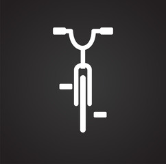 Bicycle icon on black background for graphic and web design, Modern simple vector sign. Internet concept. Trendy symbol for website design web button or mobile app