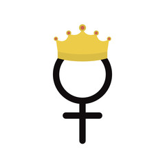 gender female symbol with crown