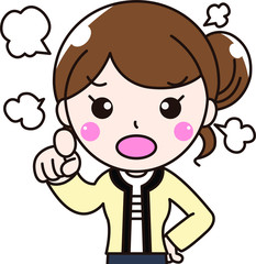 女性会社員OL-怒り、ケンカ、トラブル